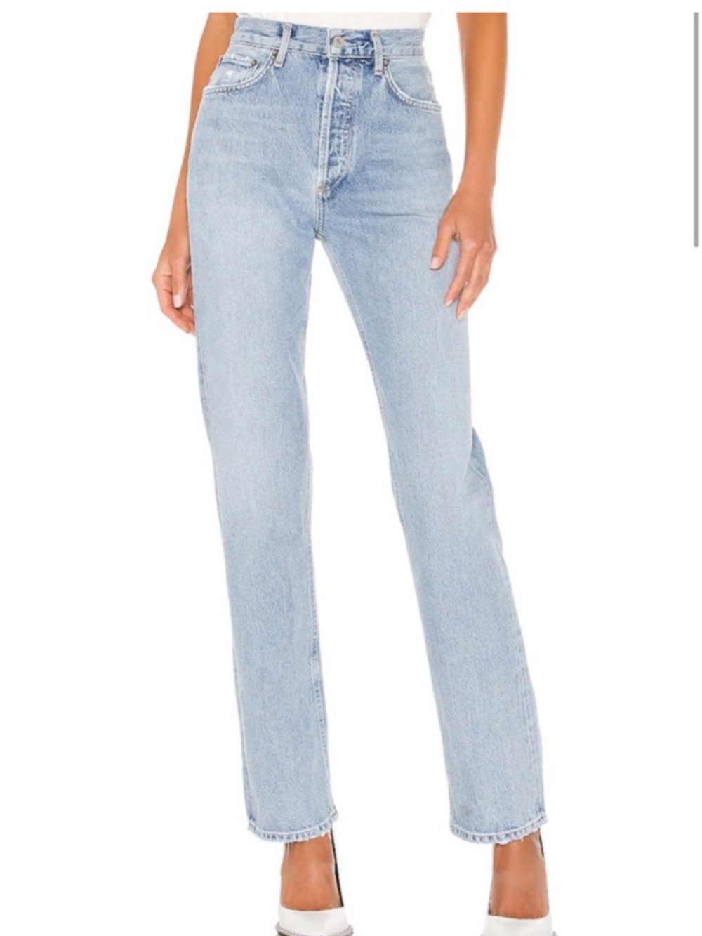 Agolde Women’s Straight Leg Jeans in Light Blue